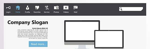 Website menu types outlet